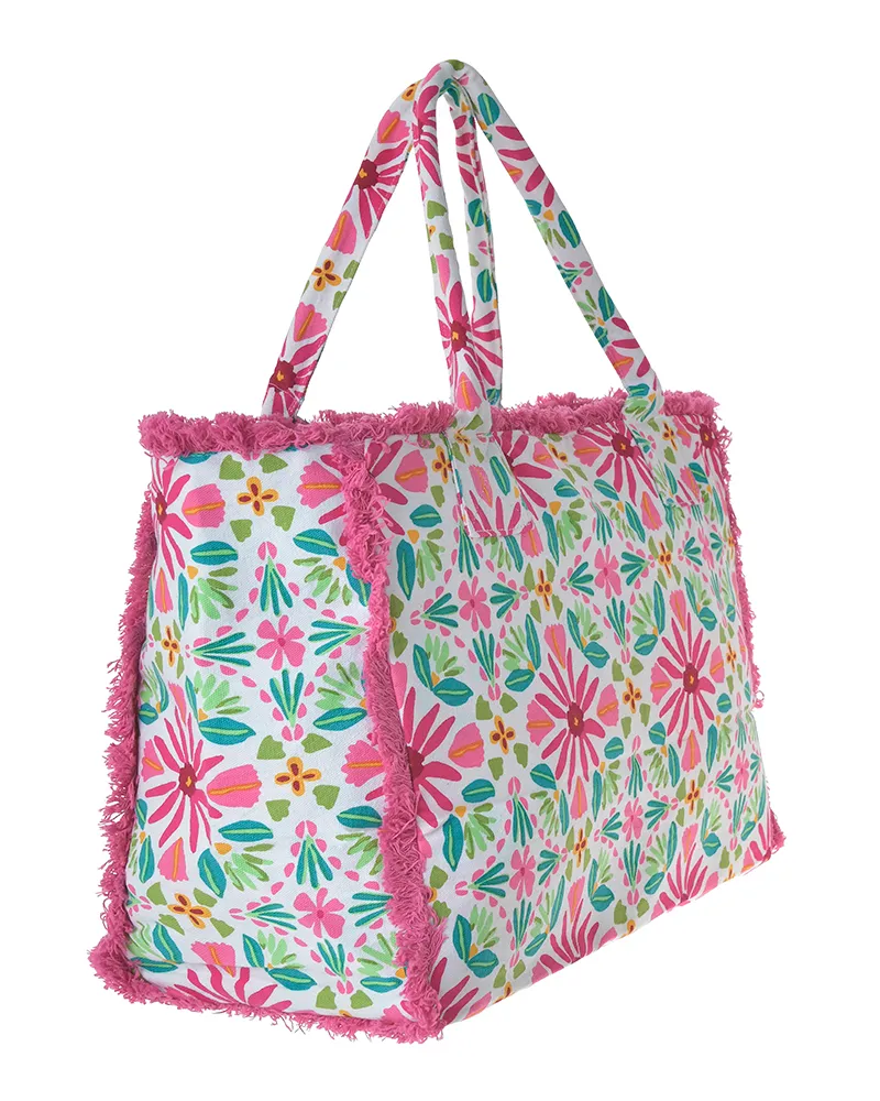 ΤΣΑΝΤΑ ΥΦΑΣΜΑΤΙΝH ΠΟΛΥΧΡΩΜΟ 42X30X20 (50% COTTON 50% POLYESTER)