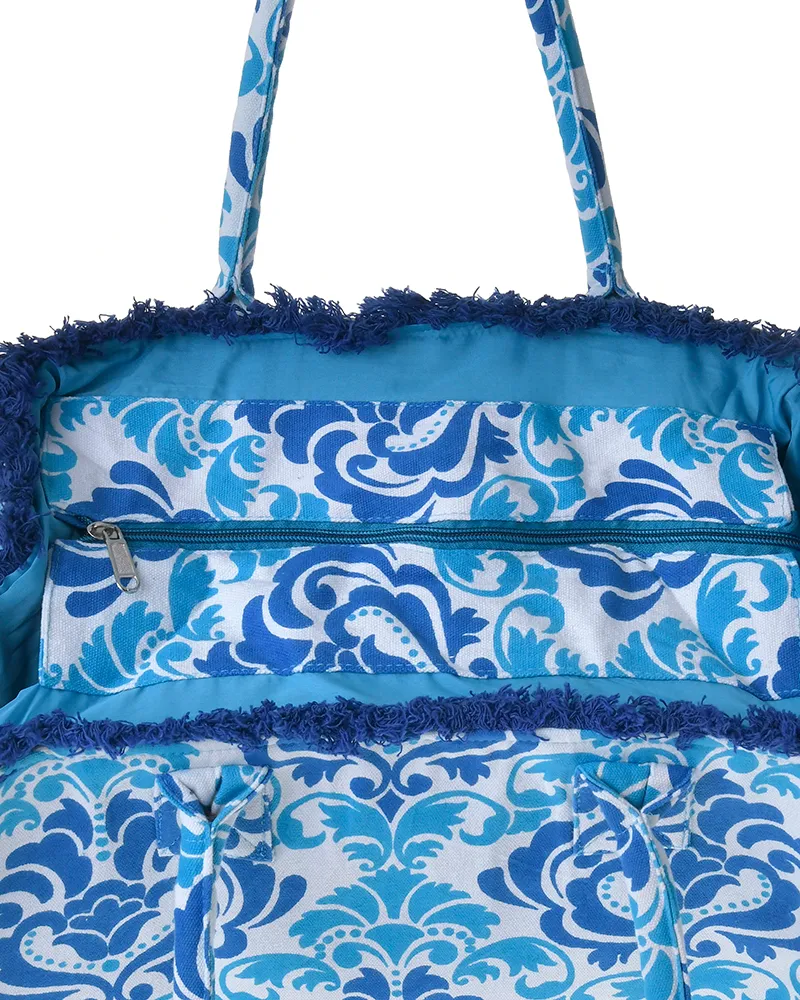 ΤΣΑΝΤΑ ΥΦΑΣΜΑΤΙΝΗ ΤΙΡΚΟΥΑΖ/ΜΠΛΕ/ΛΕΥΚΟ 35Χ30Χ22 (100% COTTON CANVAS WITH POLYESTER LINING) ΤΣΑΝΤΑ ΥΦΑΣΜΑΤΙΝΗ ΤΙΡΚΟΥΑΖ/ΜΠΛΕ/ΛΕΥΚΟ 35Χ30Χ22 (100% COTTON CANVAS WITH POLYESTER LINING)