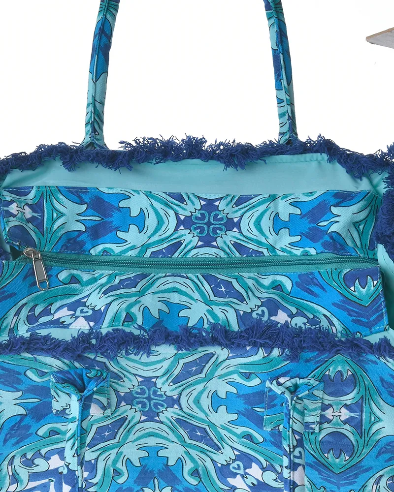 ΤΣΑΝΤΑ ΥΦΑΣΜΑΤΙΝΗ ΠΡΑΣΙΝΟ/ΜΠΛΕ 35Χ30Χ22 (100% COTTON CANVAS WITH POLYESTER LINING) ΤΣΑΝΤΑ ΥΦΑΣΜΑΤΙΝΗ ΠΡΑΣΙΝΟ/ΜΠΛΕ 35Χ30Χ22 (100% COTTON CANVAS WITH POLYESTER LINING)