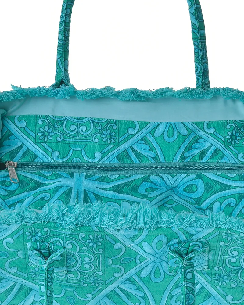 ΤΣΑΝΤΑ ΥΦΑΣΜΑΤΙΝΗ ΠΡΑΣΙΝΟ/ΜΠΛΕ 35Χ30Χ22 (100% COTTON CANVAS WITH POLYESTER LINING) ΤΣΑΝΤΑ ΥΦΑΣΜΑΤΙΝΗ ΠΡΑΣΙΝΟ/ΜΠΛΕ 35Χ30Χ22 (100% COTTON CANVAS WITH POLYESTER LINING)