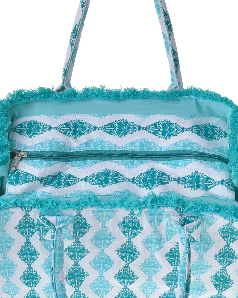 ΤΣΑΝΤΑ ΥΦΑΣΜΑΤΙΝΗ ΓΑΛΑΖΙΑ/ΠΡΑΣΙΝΗ/ΛΕΥΚΗ 35Χ30Χ22 (100% COTTON CANVAS WITH POLYESTER LINING) ΤΣΑΝΤΑ ΥΦΑΣΜΑΤΙΝΗ ΓΑΛΑΖΙΑ/ΠΡΑΣΙΝΗ/ΛΕΥΚΗ 35Χ30Χ22 (100% COTTON CANVAS WITH POLYESTER LINING)