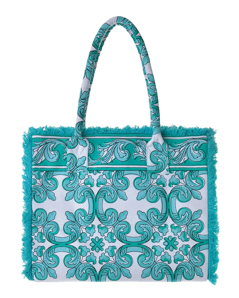 ΤΣΑΝΤΑ ΥΦΑΣΜΑΤΙΝΗ ΠΡΑΣΙΝΗ/ΤΙΡΚΟΥΑΖ 35Χ30Χ22 (100% COTTON CANVAS WITH POLYESTER LINING) ΤΣΑΝΤΑ ΥΦΑΣΜΑΤΙΝΗ ΠΡΑΣΙΝΗ/ΤΙΡΚΟΥΑΖ 35Χ30Χ22 (100% COTTON CANVAS WITH POLYESTER LINING)