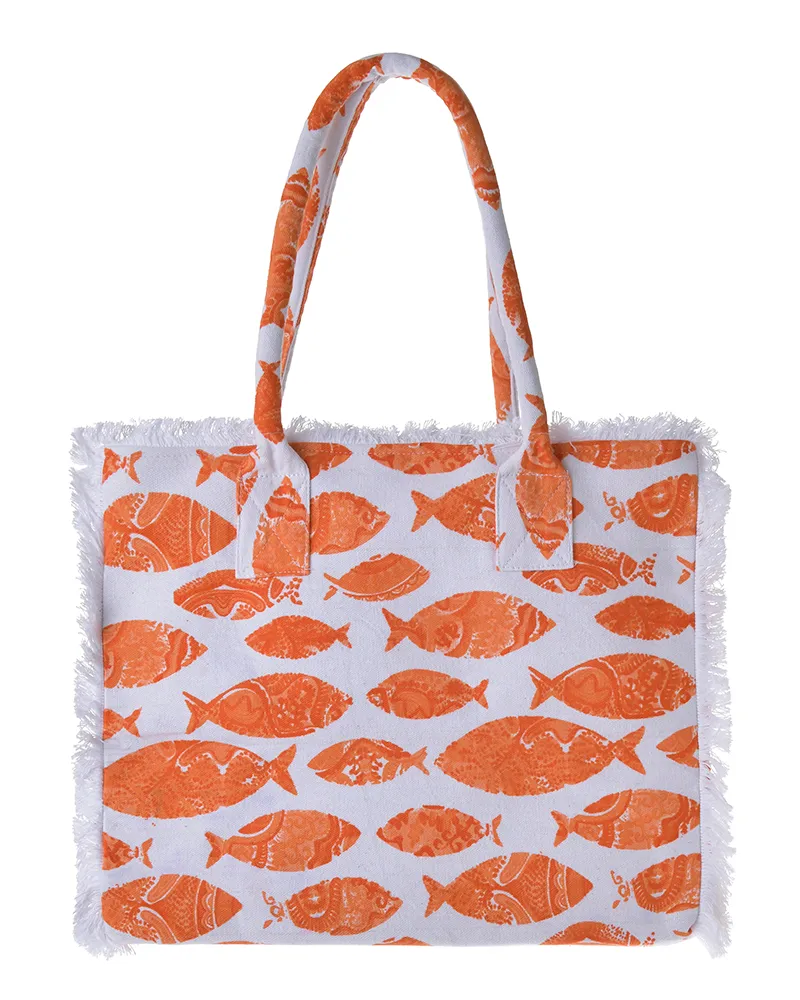 ΤΣΑΝΤΑ ΥΦΑΣΜΑΤΙΝΗ ΠΟΡΤΟΚΑΛΙ/ΛΕΥΚΗ ”ΨΑΡΙΑ” 35Χ30Χ22 (100% COTTON CANVAS WITH POLYESTER LINING) ΤΣΑΝΤΑ ΥΦΑΣΜΑΤΙΝΗ ΠΟΡΤΟΚΑΛΙ/ΛΕΥΚΗ ”ΨΑΡΙΑ” 35Χ30Χ22 (100% COTTON CANVAS WITH POLYESTER LINING)