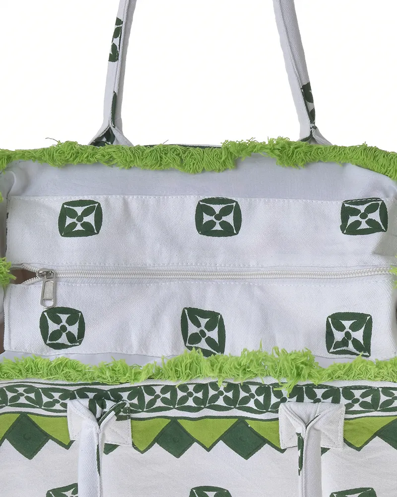 ΤΣΑΝΤΑ ΥΦΑΣΜΑΤΙΝΗ ΠΡΑΣΙΝΗ/ΛΕΥΚΗ 35Χ30Χ22 (100% COTTON CANVAS WITH POLYESTER LINING) ΤΣΑΝΤΑ ΥΦΑΣΜΑΤΙΝΗ ΠΡΑΣΙΝΗ/ΛΕΥΚΗ 35Χ30Χ22 (100% COTTON CANVAS WITH POLYESTER LINING)