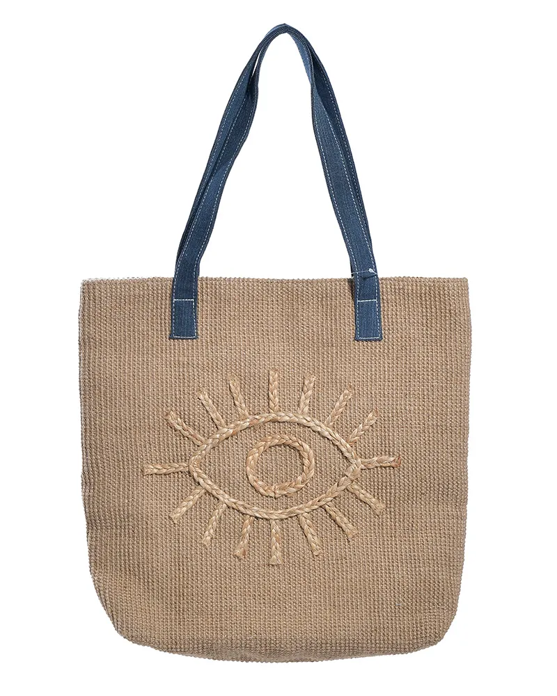 ΤΣΑΝΤΑ ΨΑΘΙΝΗ ”ΜΑΤΙ” ΜΕ ΜΠΛΕ ΛΕΠΤΟΜΕΡΕΙΕΣ 34χ10χ38/63(100%JUTE) ΤΣΑΝΤΑ ΨΑΘΙΝΗ ”ΜΑΤΙ” ΜΕ ΜΠΛΕ ΛΕΠΤΟΜΕΡΕΙΕΣ 34χ10χ38/63(100%JUTE)