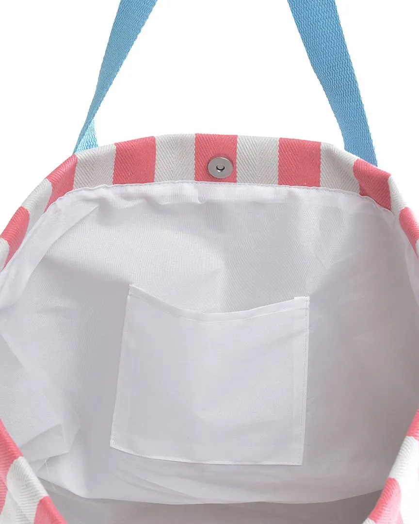 ΤΣΑΝΤΑ ΥΦΑΣΜΑΤΙΝH ΣΕ ΛΕΥΚΟ/ΦΟΥΞΙΑ ΧΡΩΜΑ ΜΕ ΡΙΓΕΣ (60% POLYESTER 40% COTTON) ΤΣΑΝΤΑ ΥΦΑΣΜΑΤΙΝH ΣΕ ΛΕΥΚΟ/ΦΟΥΞΙΑ ΧΡΩΜΑ ΜΕ ΡΙΓΕΣ (60% POLYESTER 40% COTTON)