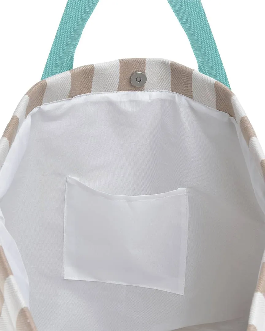 ΤΣΑΝΤΑ ΥΦΑΣΜΑΤΙΝH ΣΕ ΛΕΥΚΟ/ΜΠΕΖ ΧΡΩΜΑ ΜΕ ΡΙΓΕΣ (60% POLYESTER 40% COTTON) ΤΣΑΝΤΑ ΥΦΑΣΜΑΤΙΝH ΣΕ ΛΕΥΚΟ/ΜΠΕΖ ΧΡΩΜΑ ΜΕ ΡΙΓΕΣ (60% POLYESTER 40% COTTON)