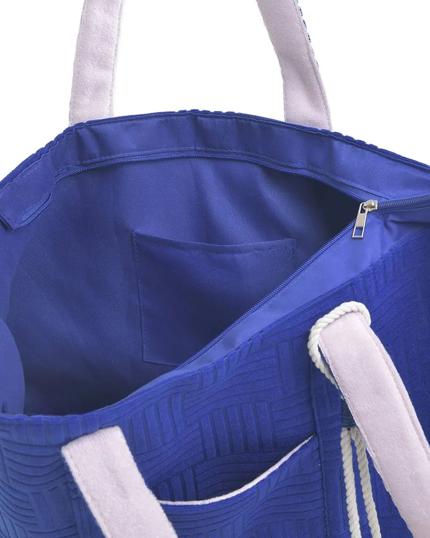 ΤΣΑΝΤΑ ΥΦΑΣΜΑΤΙΝH ΣΕ ΜΠΛΕ ΧΡΩΜΑ (100% POLYESTER)