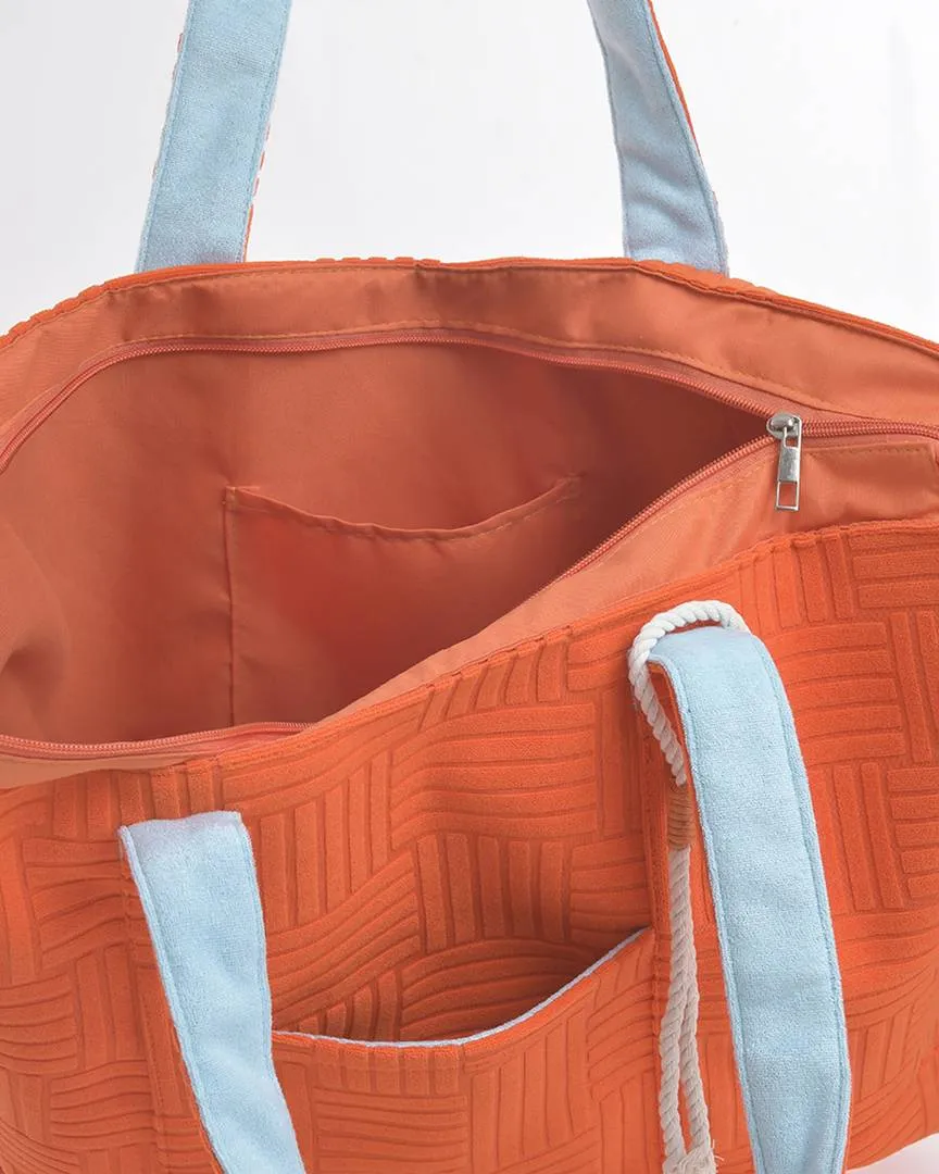 ΤΣΑΝΤΑ ΥΦΑΣΜΑΤΙΝH ΣΕ ΠΟΡΤΟΚΑΛΙ ΧΡΩΜΑ (100% POLYESTER)