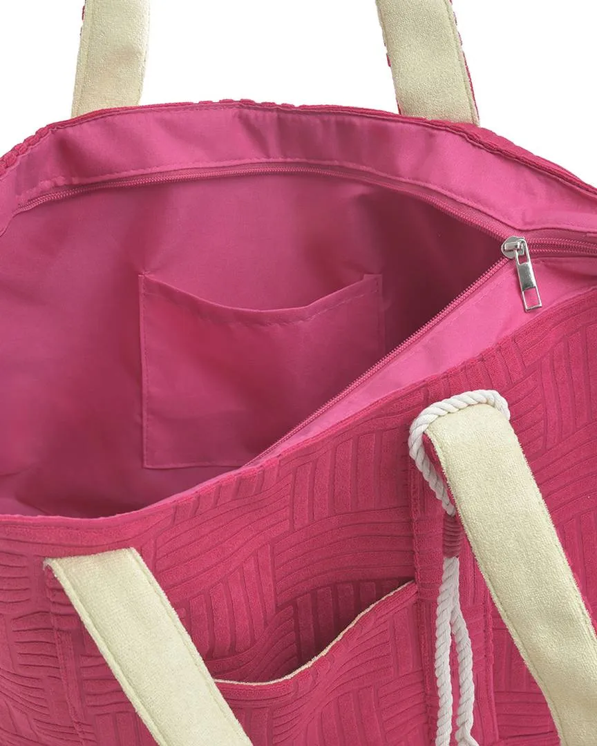 ΤΣΑΝΤΑ ΥΦΑΣΜΑΤΙΝH ΣΕ ΦΟΥΞΙΑ ΧΡΩΜΑ (100% POLYESTER)