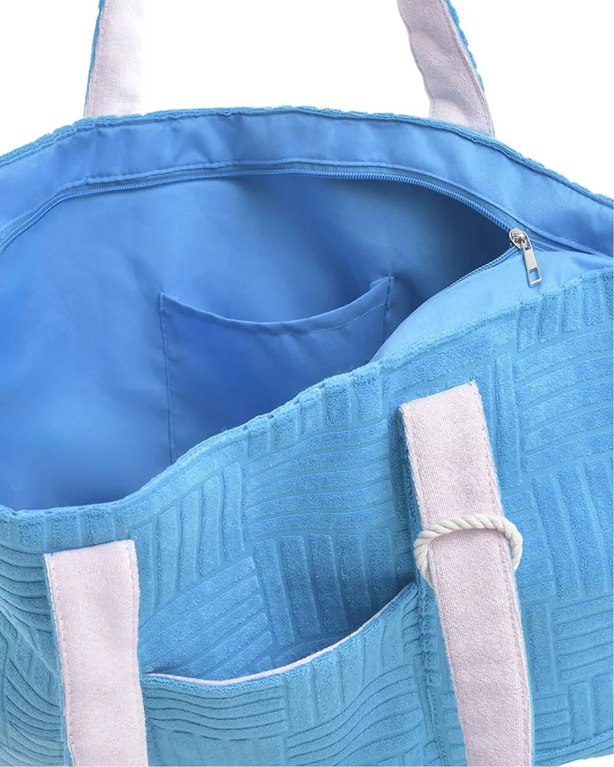 ΤΣΑΝΤΑ ΥΦΑΣΜΑΤΙΝH ΣΕ ΤΙΡΚΟΥΑΖ ΧΡΩΜΑ (100% POLYESTER)