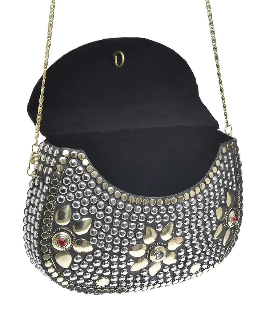 ΤΣΑΝΤΑΚΙ ΜΕΤΑΛΛΙΚΟ ΑΣΗΜΙ ΜΕ ΧΡΥΣΕΣ ΛΕΠΤΟΜΕΡΕΙΕΣ ΚΑΙ ΑΛΥΣΙΔΑ