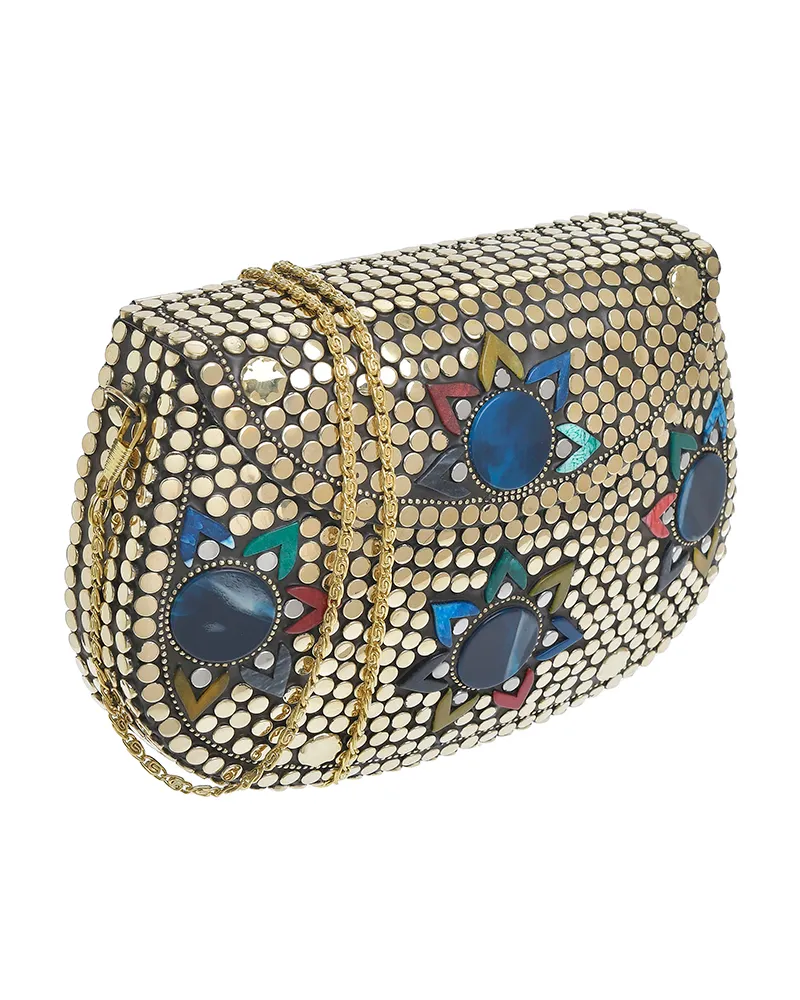 ΤΣΑΝΤΑΚΙ ΜΕΤΑΛΛΙΚΟ ΧΡΥΣΟ ΜΕ ΠΟΛΥΧΡΩΜΕΣ ΛΕΠΤΟΜΕΡΕΙΕΣ ΚΑΙ ΑΛΥΣΙΔΑ ΤΣΑΝΤΑΚΙ ΜΕΤΑΛΛΙΚΟ ΧΡΥΣΟ ΜΕ ΠΟΛΥΧΡΩΜΕΣ ΛΕΠΤΟΜΕΡΕΙΕΣ ΚΑΙ ΑΛΥΣΙΔΑ