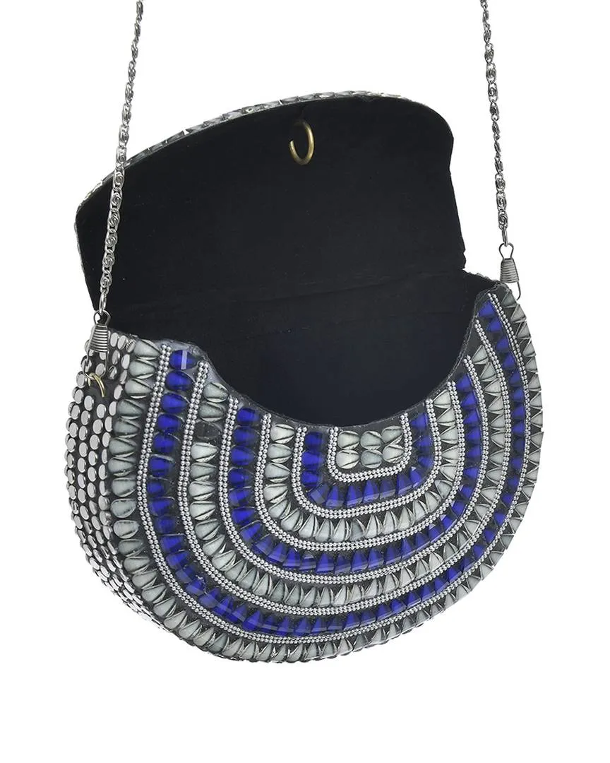 ΤΣΑΝΤΑΚΙ ΜΕΤΑΛΛΙΚΟ ΜΑΥΡΟ ΜΕ ΑΣΗΜΙ ΛΕΠΤΟΜΕΡΕΙΕΣ ΚΑΙ ΑΛΥΣΙΔΑ