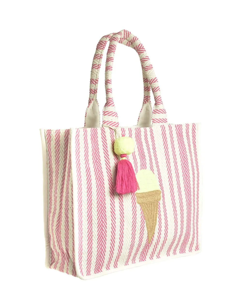 ΤΣΑΝΤΑ ΥΦΑΣΜΑΤΙΝH ΣΕ ΡΟΖ/ΛΕΥΚΟ ΧΡΩΜΑ ΜΕ ΣΧΕΔΙΟ ΠΑΓΩΤΟ (65% COTTON 35% POLYESTER) ΤΣΑΝΤΑ ΥΦΑΣΜΑΤΙΝH ΣΕ ΡΟΖ/ΛΕΥΚΟ ΧΡΩΜΑ ΜΕ ΣΧΕΔΙΟ ΠΑΓΩΤΟ (65% COTTON 35% POLYESTER)