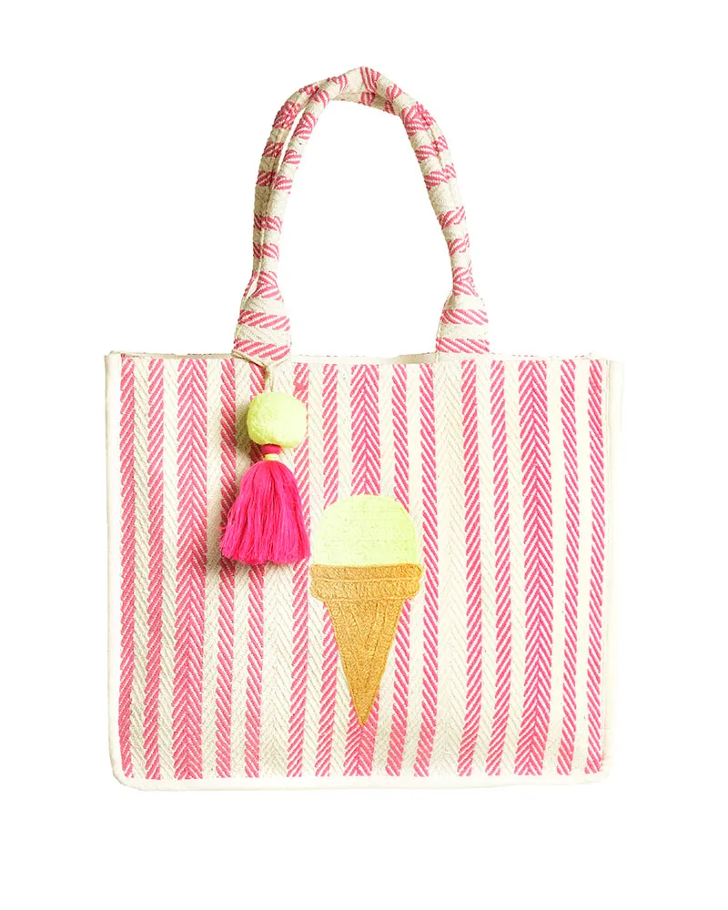 ΤΣΑΝΤΑ ΥΦΑΣΜΑΤΙΝH ΣΕ ΡΟΖ/ΛΕΥΚΟ ΧΡΩΜΑ ΜΕ ΣΧΕΔΙΟ ΠΑΓΩΤΟ (65% COTTON 35% POLYESTER) ΤΣΑΝΤΑ ΥΦΑΣΜΑΤΙΝH ΣΕ ΡΟΖ/ΛΕΥΚΟ ΧΡΩΜΑ ΜΕ ΣΧΕΔΙΟ ΠΑΓΩΤΟ (65% COTTON 35% POLYESTER)