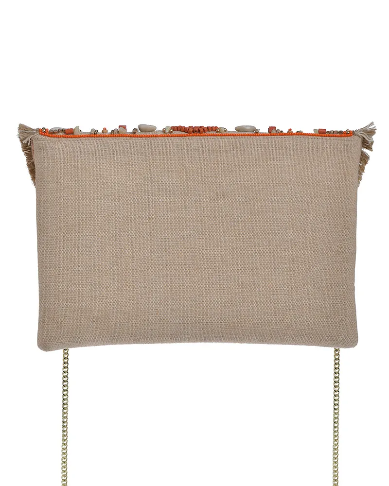 ΤΣΑΝΤΑΚΙ ΥΦΑΣΜΑΤΙΝΟ ΧΡΥΣΟ/ΜΠΕΖ/ΠΟΡΤΟΚΑΛΙ ΜΕ ΚΟΧΥΛΙΑ ΚΑΙ ΧΑΝΤΡΕΣ ΤΣΑΝΤΑΚΙ ΥΦΑΣΜΑΤΙΝΟ ΧΡΥΣΟ/ΜΠΕΖ/ΠΟΡΤΟΚΑΛΙ ΜΕ ΚΟΧΥΛΙΑ ΚΑΙ ΧΑΝΤΡΕΣ