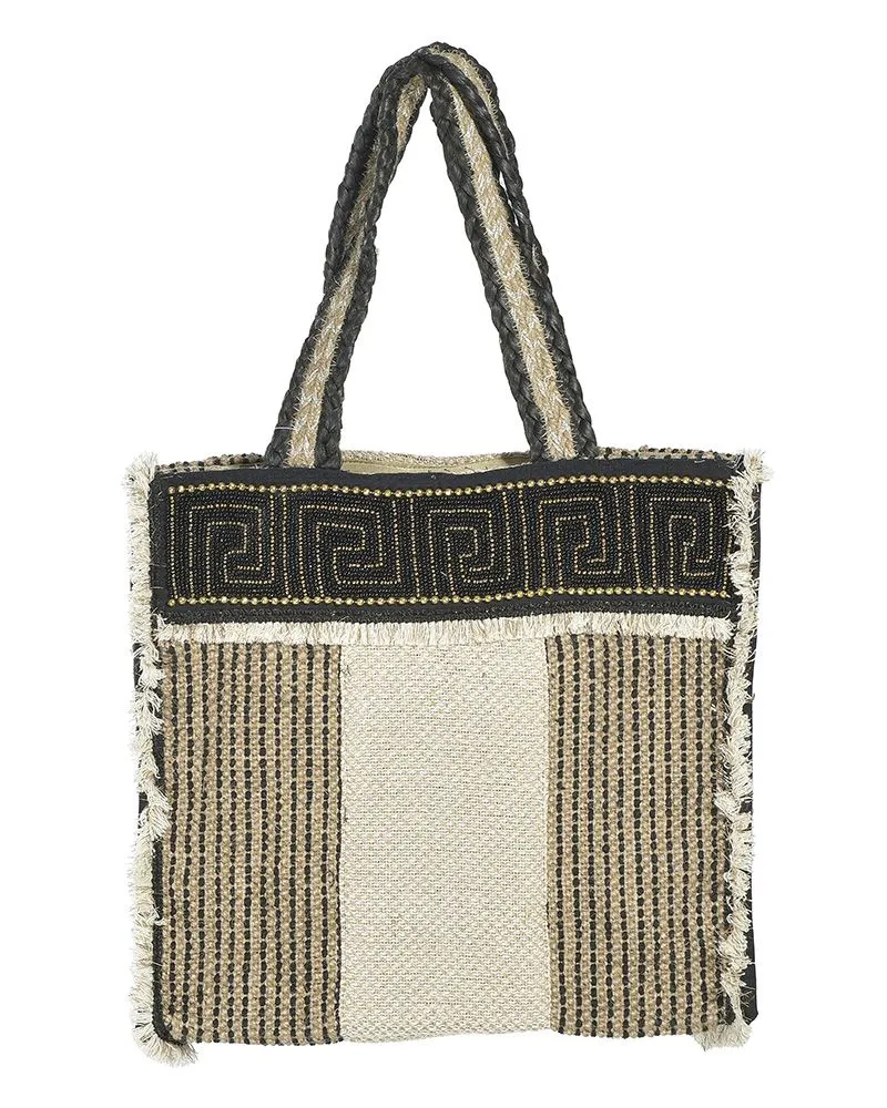 ΤΣΑΝΤΑ ΥΦΑΣΜΑΤΙΝΗ ΜΠΕΖ/ΜΑΥΡΗ ΜΕ ΧΡΥΣΕΣ ΛΕΠΤΟΜΕΡΕΙΕΣ34χ14χ30/52(80%JUTE/20%COTTON) ΤΣΑΝΤΑ ΥΦΑΣΜΑΤΙΝΗ ΜΠΕΖ/ΜΑΥΡΗ ΜΕ ΧΡΥΣΕΣ ΛΕΠΤΟΜΕΡΕΙΕΣ34χ14χ30/52(80%JUTE/20%COTTON)