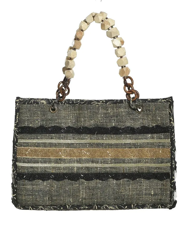 ΤΣΑΝΤΑ ΥΦΑΣΜΑΤΙΝΗ ΜΑΥΡΗ ΜΕ ΧΡΥΣΕΣ/ΛΕΥΚΕΣ ΛΕΠΤΟΜΕΡΕΙΕΣ 40X11X26/46 (100% COTTON) ΤΣΑΝΤΑ ΥΦΑΣΜΑΤΙΝΗ ΜΑΥΡΗ ΜΕ ΧΡΥΣΕΣ/ΛΕΥΚΕΣ ΛΕΠΤΟΜΕΡΕΙΕΣ 40X11X26/46 (100% COTTON)