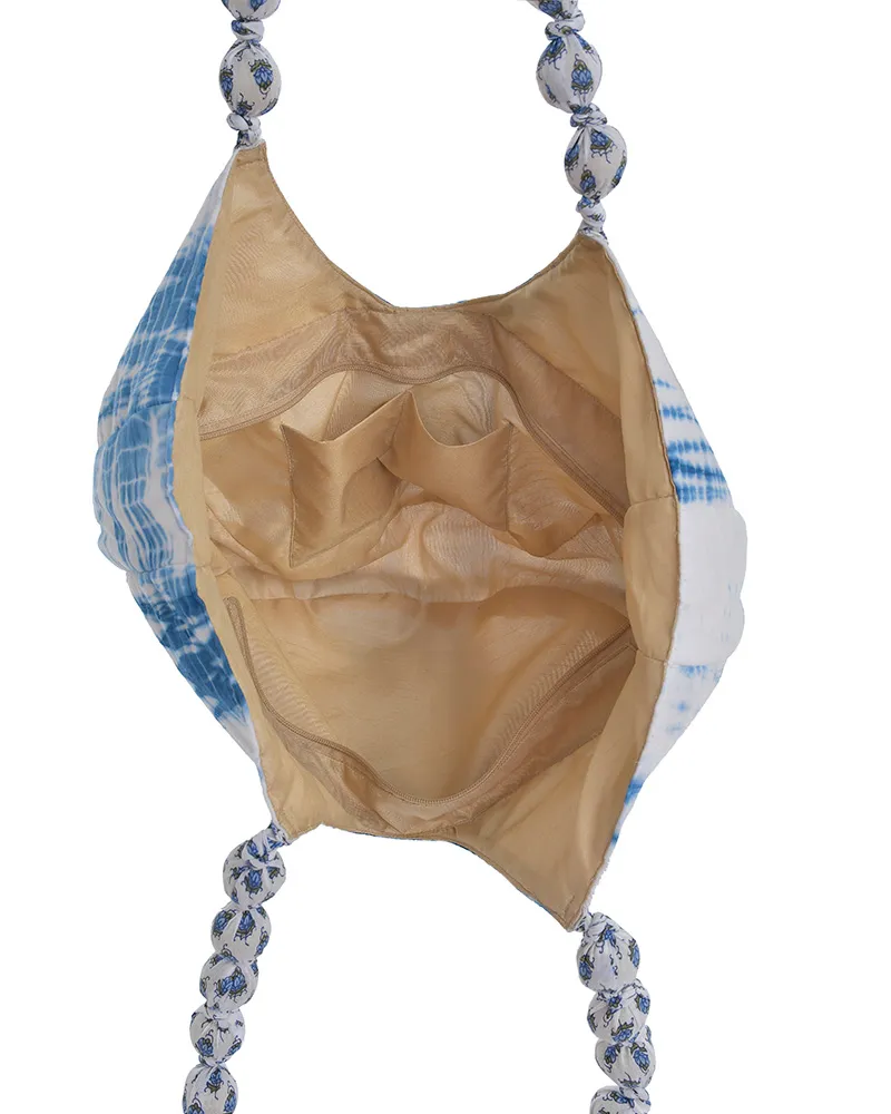 ΤΣΑΝΤΑ ΥΦΑΣΜΑΤΙΝΗ ΜΠΛΕ/ΛΕΥΚΟ 50x10x22/63 ( 100% COTTON )