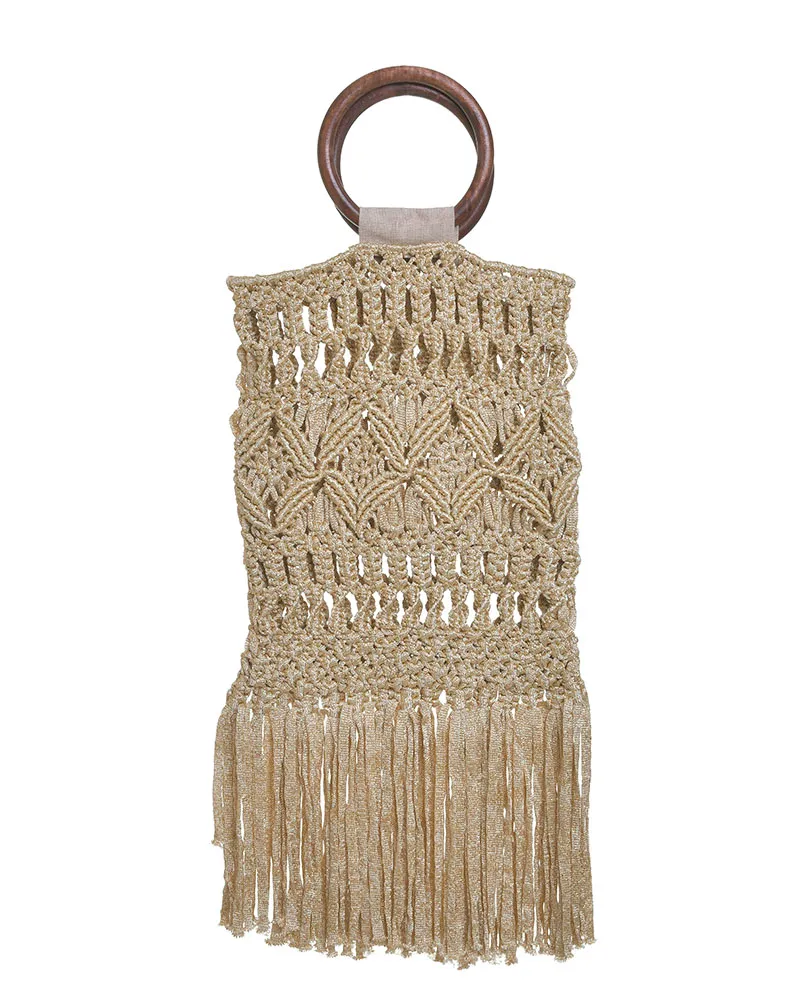 ΤΣΑΝΤΑ ΠΛΕΚΤΗ ΧΡΥΣΗ ΜΕ ΞΥΛΙΝΟ ΧΕΡΟΥΛΙ ΚΑΙ ΚΡΟΣΣΙΑ 31Χ3Χ55 ΤΣΑΝΤΑ ΠΛΕΚΤΗ ΧΡΥΣΗ ΜΕ ΞΥΛΙΝΟ ΧΕΡΟΥΛΙ ΚΑΙ ΚΡΟΣΣΙΑ 31Χ3Χ55