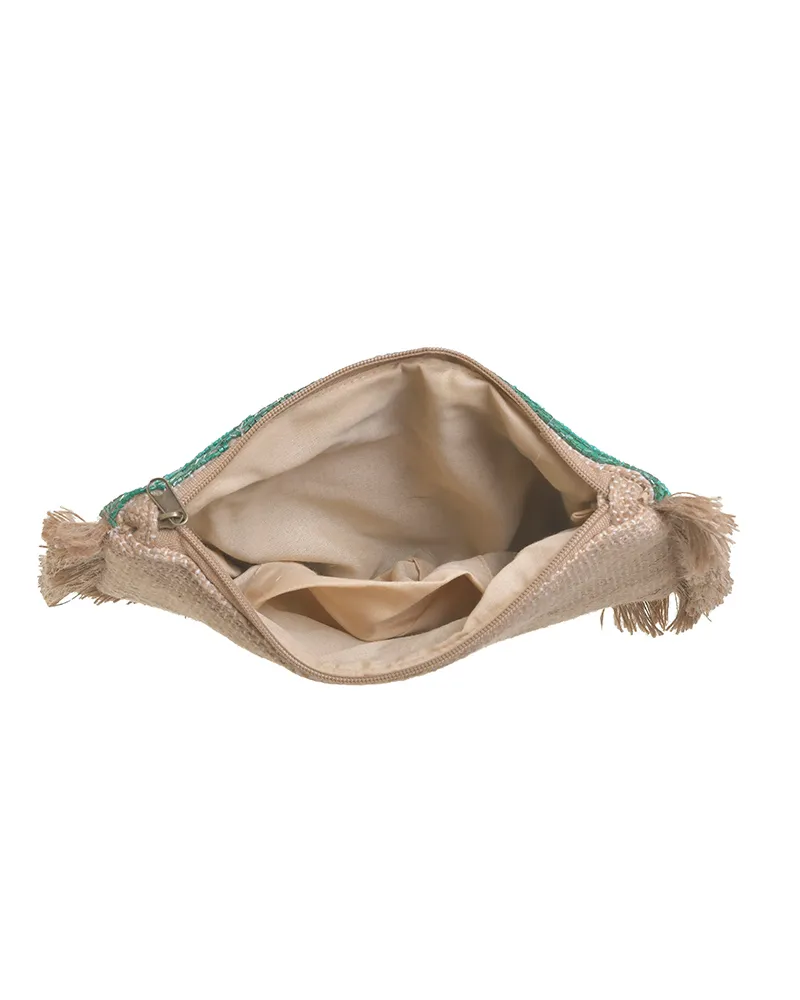 ΤΣΑΝΤΑ/ΦΑΚΕΛΟΣ ΜΕ ΠΡΑΣΙΝΕΣ ΧΑΝΤΡΕΣ ΚΑΙ ΚΡΟΣΣΙΑ 32X2X21