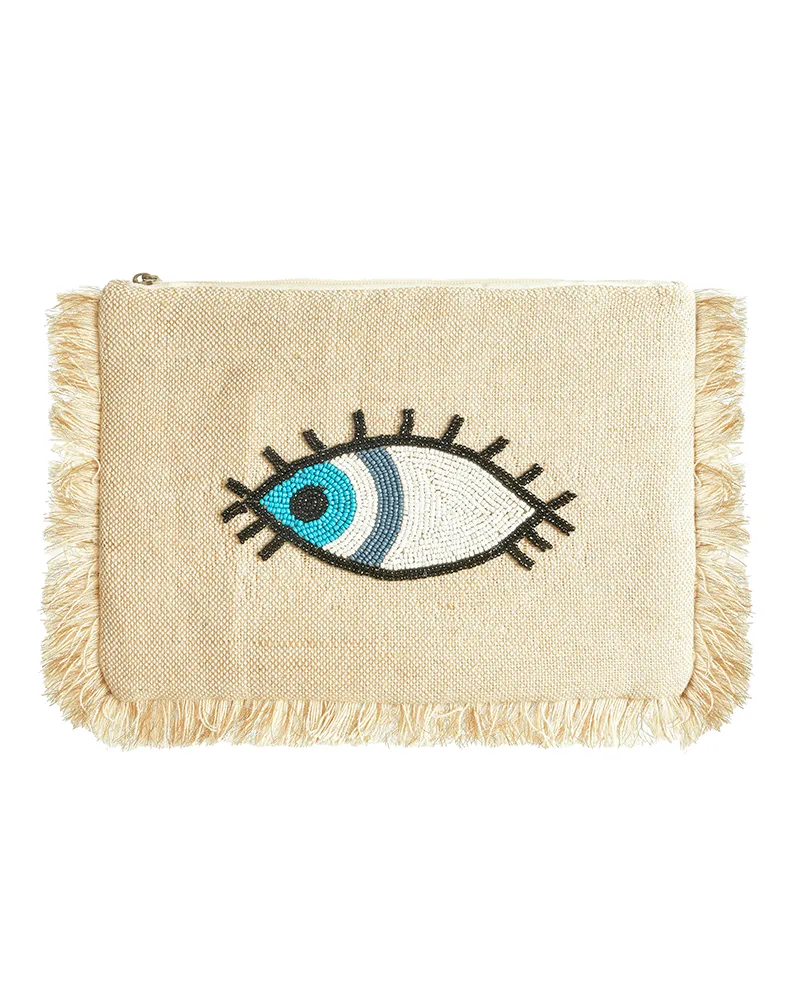 ΤΣΑΝΤAKI ΥΦΑΣΜΑΤΙΝΟ ”ΜΑΤΙ” ΕΚΡΟΥ ΜΕ ΜΠΛΕ/ΛΕΥΚΕΣ ΧΑΝΤΡΕΣ 10X7 (60% COTTON, 40% JUTE) ΤΣΑΝΤAKI ΥΦΑΣΜΑΤΙΝΟ ”ΜΑΤΙ” ΕΚΡΟΥ ΜΕ ΜΠΛΕ/ΛΕΥΚΕΣ ΧΑΝΤΡΕΣ 10X7 (60% COTTON, 40% JUTE)