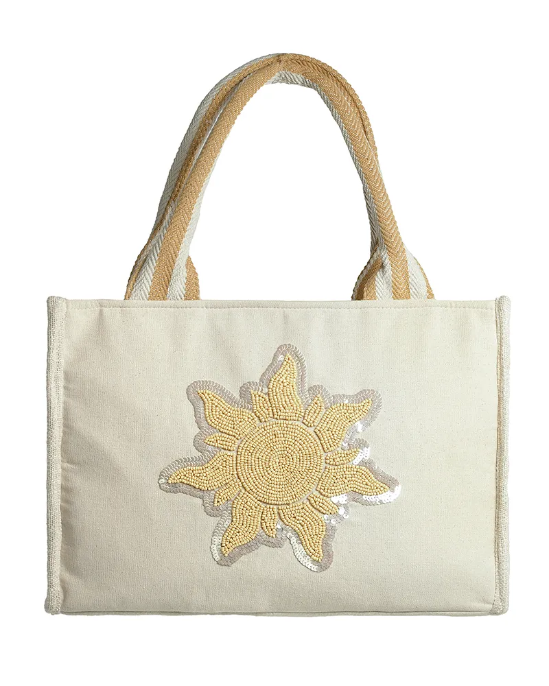 ΤΣΑΝΤA ΥΦΑΣΜΑΤΙΝΗ ”ΗΛΙΟΣ” ΕΚΡΟΥ ΜΕ ΚΙΤΡΙΝΕΣ ΧΑΝΤΡΕΣ 21X12.5X5 (100% COTTON) ΤΣΑΝΤA ΥΦΑΣΜΑΤΙΝΗ ”ΗΛΙΟΣ” ΕΚΡΟΥ ΜΕ ΚΙΤΡΙΝΕΣ ΧΑΝΤΡΕΣ 21X12.5X5 (100% COTTON)