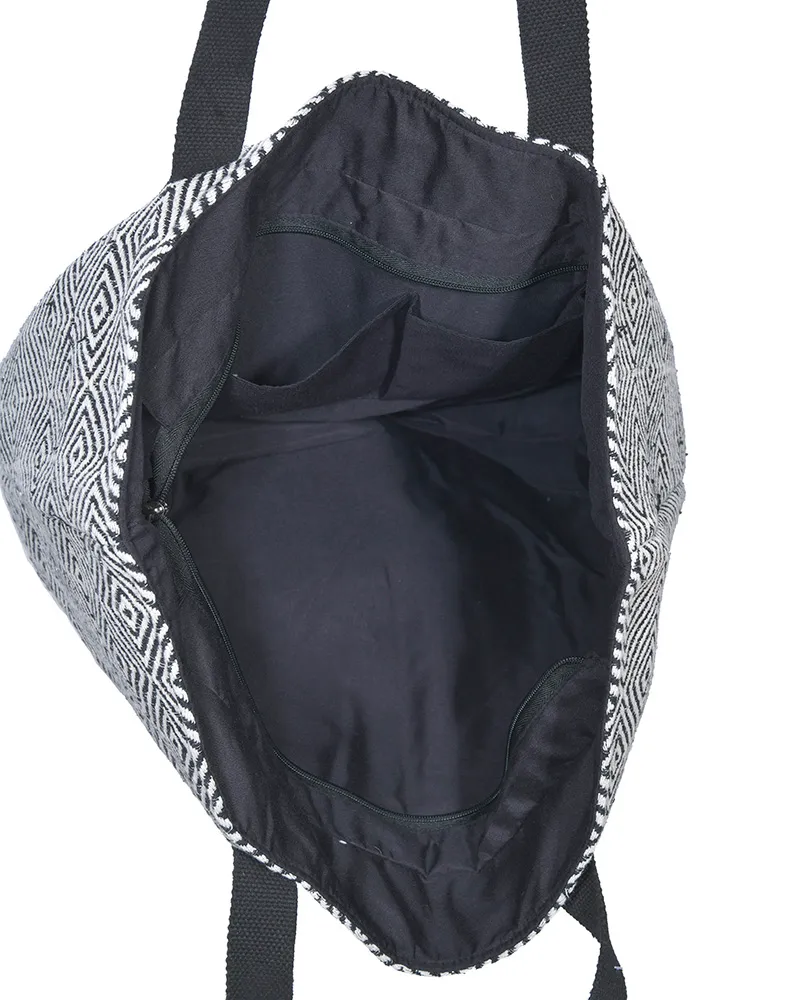 ΤΣΑΝΤΑ ΥΦΑΣΜΑΤΙΝΗ ΜΠΕΖ/ΜΑΥΡΗ ΜΕ LUREX