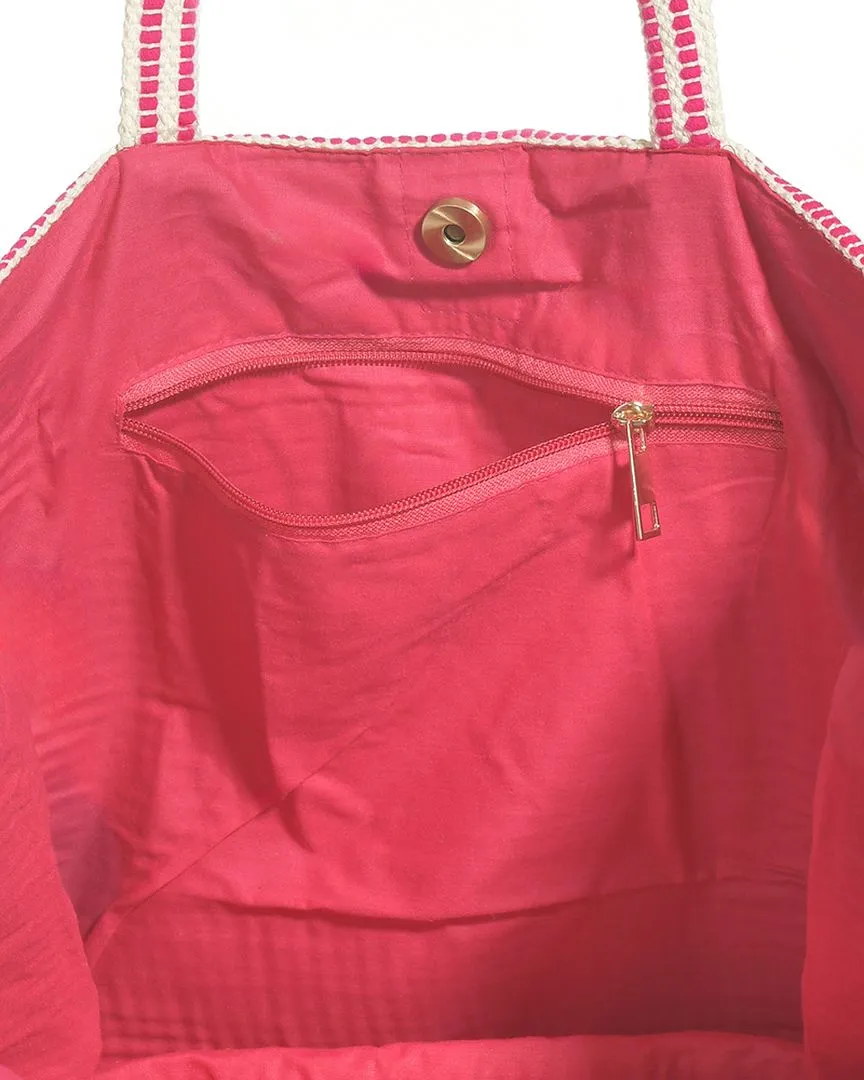 ΤΣΑΝΤΑ ΥΦΑΣΜΑΤΙΝΗ ΣΕ ΦΟΥΞ ΧΡΩΜΑ (50% COTTON 50% POLYESTER, LINING:100% POLYESTER)