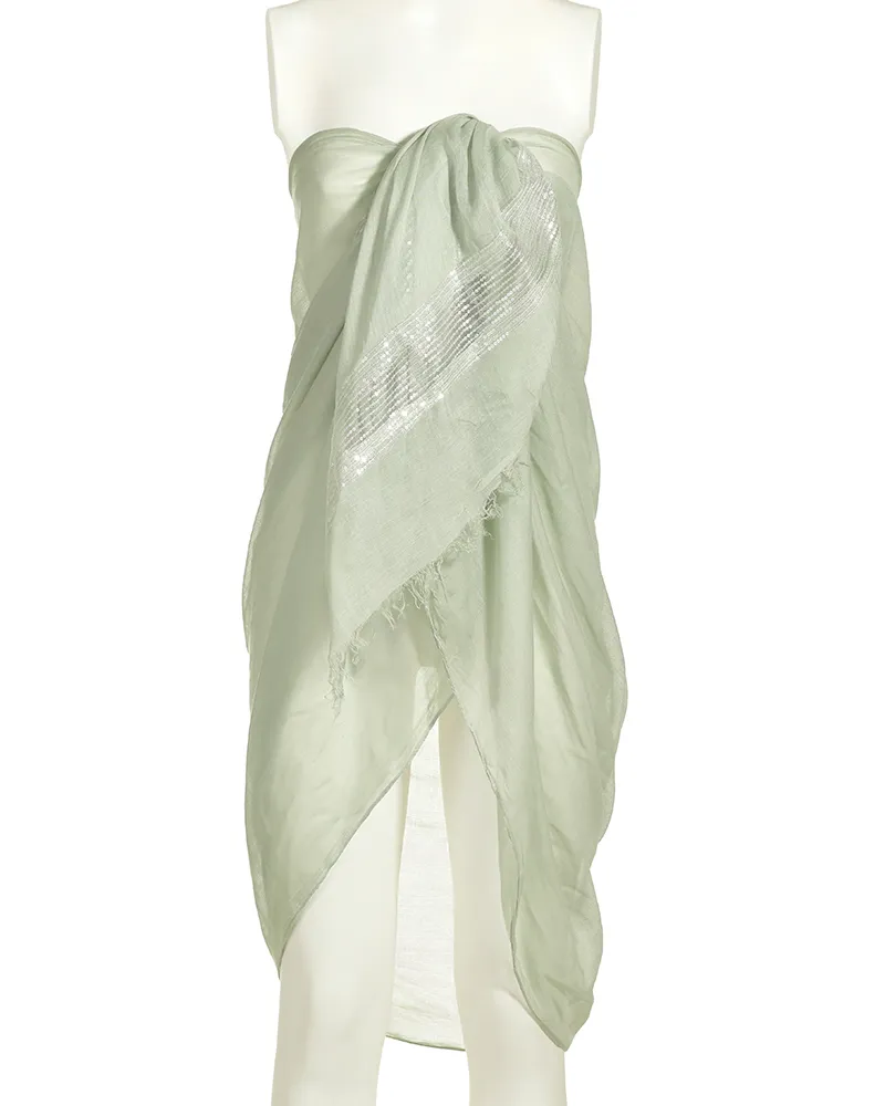 ΦΟΥΛΑΡΙ/ΠΑΡΕΟ ΠΡΑΣΙΝΟ ΑΝΟΙΧΤΟ ΜΕ ΠΑΓΙΕΤΕΣ 110X180 (100% COTTON)