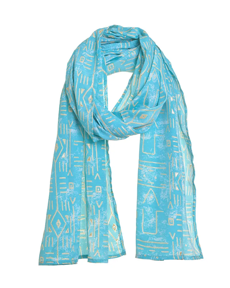 ΦΟΥΛΑΡΙ ΣΕ ΓΑΛΑΖΙΟ ΧΡΩΜΑ ΜΕ ΓΕΩΜΕΤΡΙΚΑ ΣΧΕΔΙΑ 180X60 (100% CREPE) ΦΟΥΛΑΡΙ ΣΕ ΓΑΛΑΖΙΟ ΧΡΩΜΑ ΜΕ ΓΕΩΜΕΤΡΙΚΑ ΣΧΕΔΙΑ 180X60 (100% CREPE)