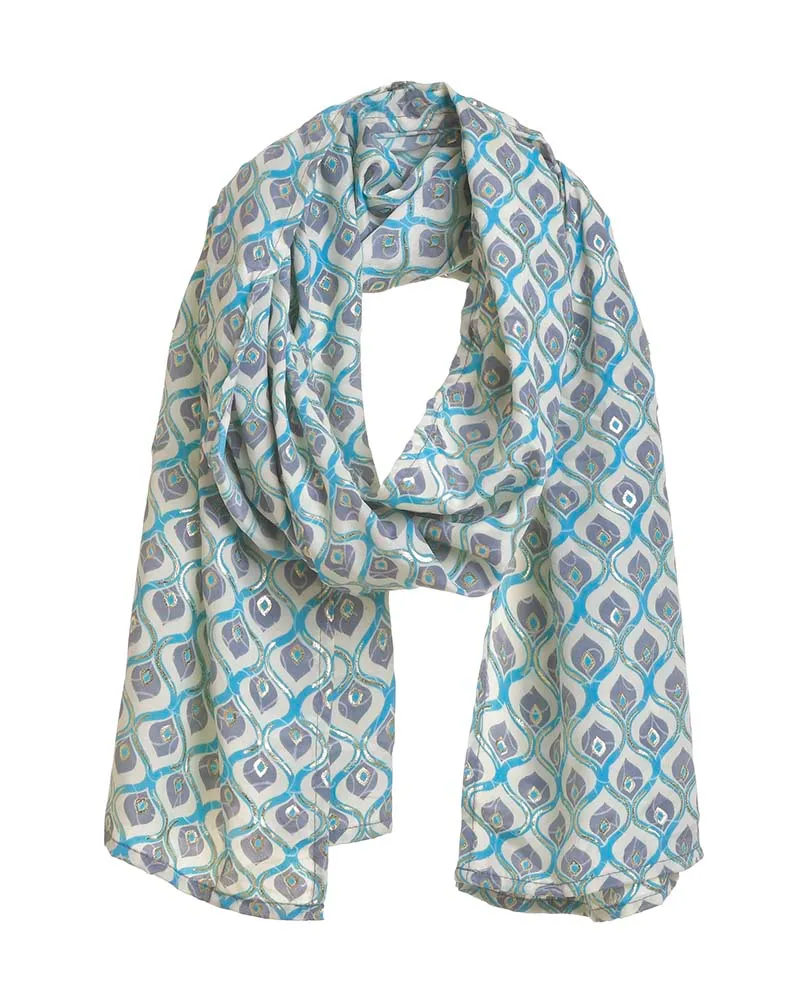 ΦΟΥΛΑΡΙ ΣΕ ΤΥΡΚΟΥΑΖ/ΜΠΕΖ/ΓΚΡI ΧΡΩΜΑ ΜΕ ΧΡΥΣΕΣ ΛΕΠΤΟΜΕΡΕΙΕΣ 180X60 (100% CREPE) ΦΟΥΛΑΡΙ ΣΕ ΤΥΡΚΟΥΑΖ/ΜΠΕΖ/ΓΚΡI ΧΡΩΜΑ ΜΕ ΧΡΥΣΕΣ ΛΕΠΤΟΜΕΡΕΙΕΣ 180X60 (100% CREPE)