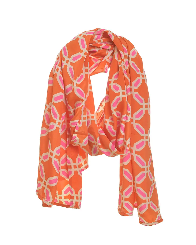 ΦΟΥΛΑΡΙ ΣΕ ΠΟΡΤΟΚΑΛΙ/ΡΟΖ ΧΡΩΜΑ 180X60 (100% CREPE) ΦΟΥΛΑΡΙ ΣΕ ΠΟΡΤΟΚΑΛΙ/ΡΟΖ ΧΡΩΜΑ 180X60 (100% CREPE)