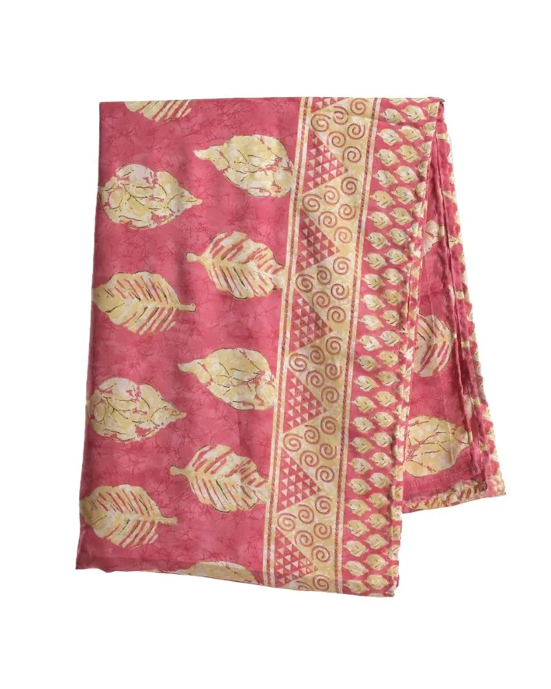 ΦΟΥΛΑΡΙ ΣΕ ΡΟΖ ΧΡΩΜΑ ΜΕ ΧΡΥΣΑ ΣΧΕΔΙΑ ΚΑΙ ΦΥΛΛΑ 180X60 (100% CREPE) ΦΟΥΛΑΡΙ ΣΕ ΡΟΖ ΧΡΩΜΑ ΜΕ ΧΡΥΣΑ ΣΧΕΔΙΑ ΚΑΙ ΦΥΛΛΑ 180X60 (100% CREPE)