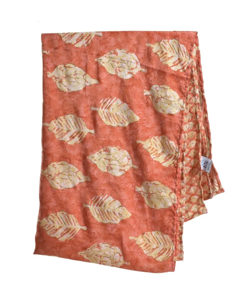 ΦΟΥΛΑΡΙ ΣΕ ΠΟΡΤΟΚΑΛΙ ΧΡΩΜΑ ΜΕ ΧΡΥΣΑ ΣΧΕΔΙΑ ΚΑΙ ΦΥΛΛΑ 180X60 (100% CREPE) ΦΟΥΛΑΡΙ ΣΕ ΠΟΡΤΟΚΑΛΙ ΧΡΩΜΑ ΜΕ ΧΡΥΣΑ ΣΧΕΔΙΑ ΚΑΙ ΦΥΛΛΑ 180X60 (100% CREPE)