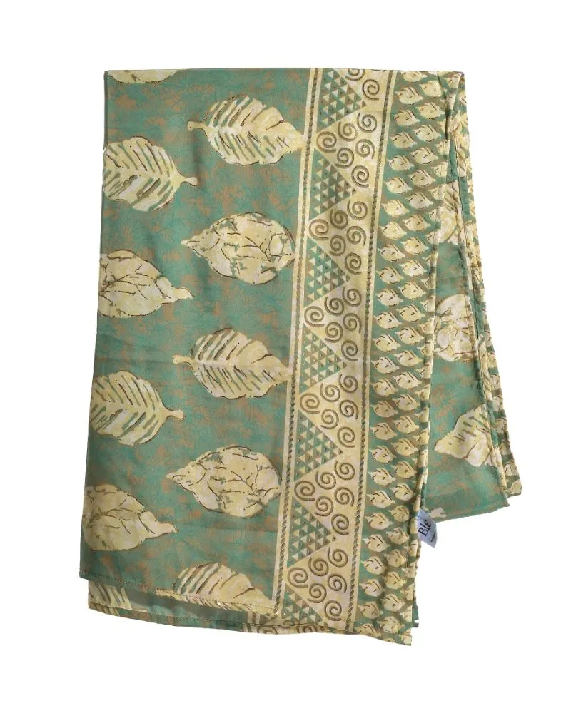 ΦΟΥΛΑΡΙ ΣΕ ΠΡΑΣΙΝΟ/ΚΑΦΕ ΧΡΩΜΑ ΜΕ ΧΡΥΣΑ ΣΧΕΔΙΑ ΚΑΙ ΦΥΛΛΑ 180X60 (100% CREPE) ΦΟΥΛΑΡΙ ΣΕ ΠΡΑΣΙΝΟ/ΚΑΦΕ ΧΡΩΜΑ ΜΕ ΧΡΥΣΑ ΣΧΕΔΙΑ ΚΑΙ ΦΥΛΛΑ 180X60 (100% CREPE)