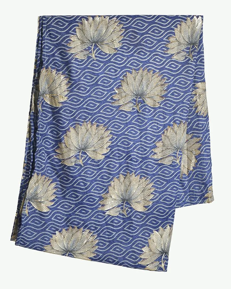 ΦΟΥΛΑΡΙ ΜΠΛΕ ΜΕ ΧΡΥΣΑ ΛΟΥΛΟΥΔΙΑ 180X60 (100% CREPE) ΦΟΥΛΑΡΙ ΜΠΛΕ ΜΕ ΧΡΥΣΑ ΛΟΥΛΟΥΔΙΑ 180X60 (100% CREPE)