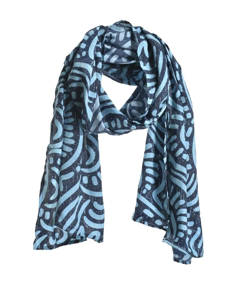 ΦΟΥΛΑΡΙ ΜΠΛΕ ΜΕ ΣΧΕΔΙΑ 180X60 (100% CREPE) ΦΟΥΛΑΡΙ ΜΠΛΕ ΜΕ ΣΧΕΔΙΑ 180X60 (100% CREPE)