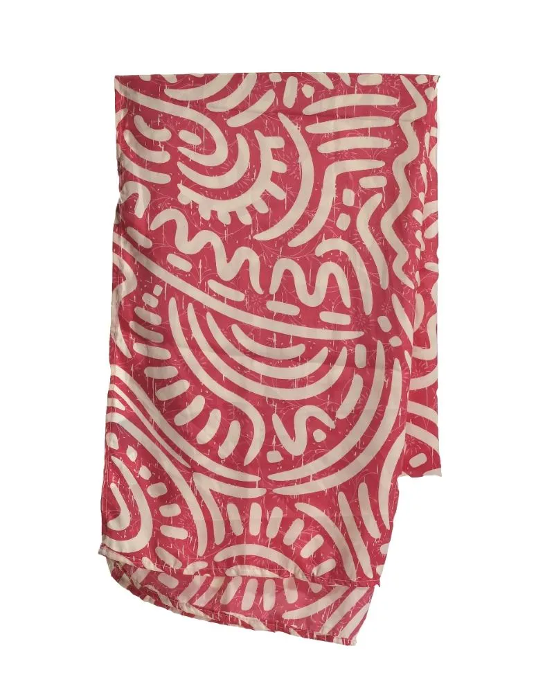 ΦΟΥΛΑΡΙ ΡΟΖ ΕΝΤΟΝΟ ΜΕ ΣΧΕΔΙΑ 180X60 (100% CREPE) ΦΟΥΛΑΡΙ ΡΟΖ ΕΝΤΟΝΟ ΜΕ ΣΧΕΔΙΑ 180X60 (100% CREPE)