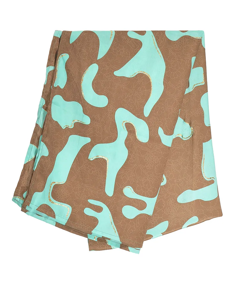 ΦΟΥΛΑΡΙ ”ΚΑΜΟΥΦΛΑΖ” ΚΑΦΕ/ΜΕΝΤΑ 180X60 (100% CREPE) ΦΟΥΛΑΡΙ ”ΚΑΜΟΥΦΛΑΖ” ΚΑΦΕ/ΜΕΝΤΑ 180X60 (100% CREPE)