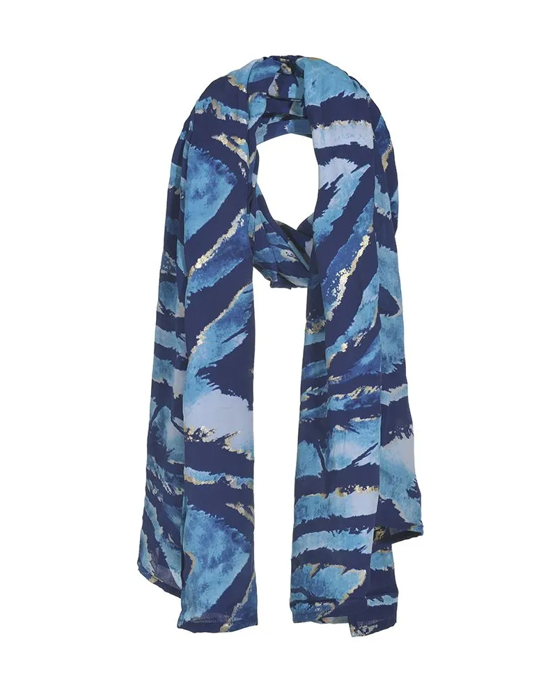 ΦΟΥΛΑΡΙ ”TIE DYE” ΜΠΛΕ 180X60 (100% CREPE) ΦΟΥΛΑΡΙ ”TIE DYE” ΜΠΛΕ 180X60 (100% CREPE)