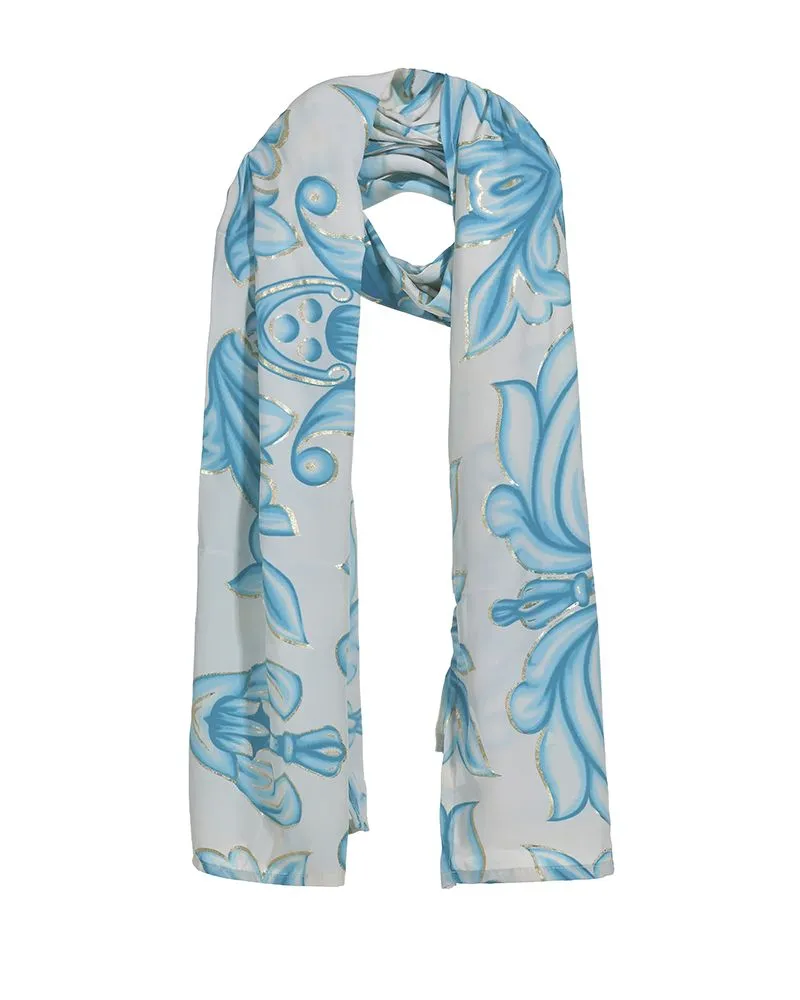 ΦΟΥΛΑΡΙ ΕΜΠΡΙΜΕ ΛΕΥΚΟ/ΤΥΡΚΟΥΑΖ ΜΕ ΧΡΥΣΕΣ ΛΕΠΤΟΜΕΡΕΙΕΣ 180X60 (100%RAYON) ΦΟΥΛΑΡΙ ΕΜΠΡΙΜΕ ΛΕΥΚΟ/ΤΥΡΚΟΥΑΖ ΜΕ ΧΡΥΣΕΣ ΛΕΠΤΟΜΕΡΕΙΕΣ 180X60 (100%RAYON)