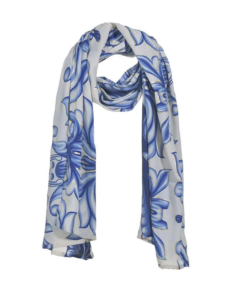 ΦΟΥΛΑΡΙ ΕΜΠΡΙΜΕ ΛΕΥΚΟ/ΜΠΛΕ ΜΕ ΧΡΥΣΕΣ ΛΕΠΤΟΜΕΡΕΙΕΣ 180X60 (100%RAYON) ΦΟΥΛΑΡΙ ΕΜΠΡΙΜΕ ΛΕΥΚΟ/ΜΠΛΕ ΜΕ ΧΡΥΣΕΣ ΛΕΠΤΟΜΕΡΕΙΕΣ 180X60 (100%RAYON)