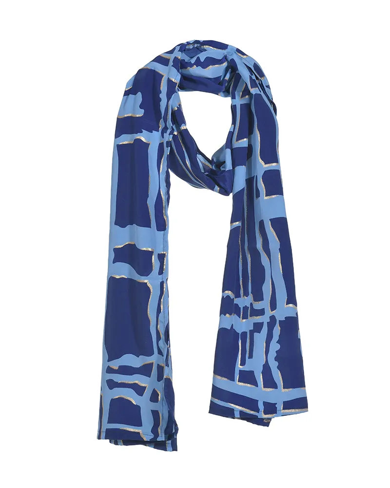 ΦΟΥΛΑΡΙ ΕΜΠΡΙΜΕ ΜΠΛΕ/ΓΑΛΑΖΙΟ ΜΕ ΧΡΥΣΕΣ ΛΕΠΤΟΜΕΡΕΙΕΣ 180X60 (100% CREPE) ΦΟΥΛΑΡΙ ΕΜΠΡΙΜΕ ΜΠΛΕ/ΓΑΛΑΖΙΟ ΜΕ ΧΡΥΣΕΣ ΛΕΠΤΟΜΕΡΕΙΕΣ 180X60 (100% CREPE)