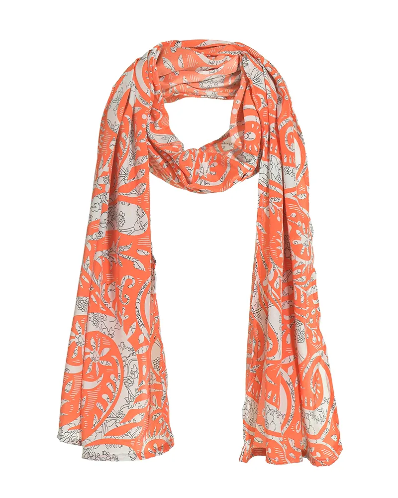 ΦΟΥΛΑΡΙ ΕΜΠΡΙΜΕ ΠΟΡΤΟΚΑΛΙ ΜΕ ΛΕΥΚΕΣ ΛΕΠΤΟΜΕΡΕΙΕΣ 180X60 (100% CREPE) ΦΟΥΛΑΡΙ ΕΜΠΡΙΜΕ ΠΟΡΤΟΚΑΛΙ ΜΕ ΛΕΥΚΕΣ ΛΕΠΤΟΜΕΡΕΙΕΣ 180X60 (100% CREPE)