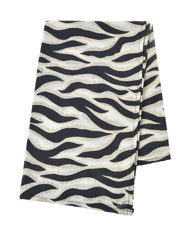 ΦΟΥΛΑΡΙ ΣΕ ΛΕΥΚΟ/ ΜΑΥΡΟ ΜΕ ΖΕΒΡΕ ΛΕΠΤΟΜΕΡΕΙΕΣ 180X60 (60% SILK 40% POLYESTER) ΦΟΥΛΑΡΙ ΣΕ ΛΕΥΚΟ/ ΜΑΥΡΟ ΜΕ ΖΕΒΡΕ ΛΕΠΤΟΜΕΡΕΙΕΣ 180X60 (60% SILK 40% POLYESTER)