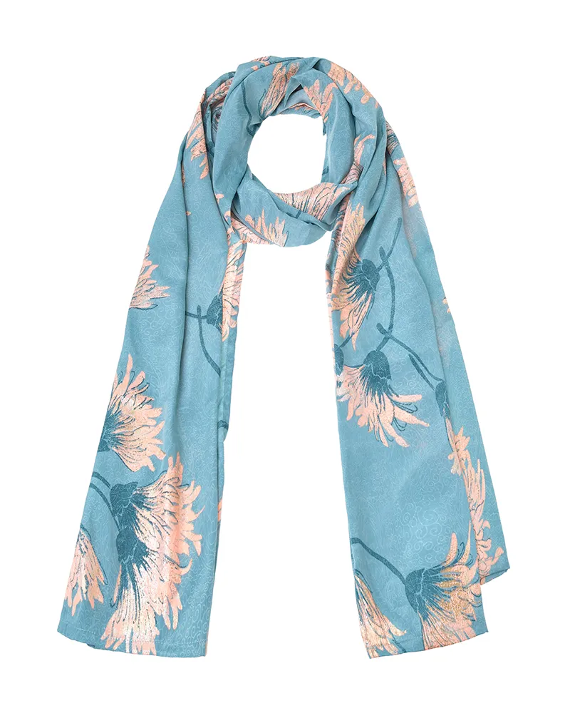 ΦΟΥΛΑΡΙ ΣΕ ΓΑΛΑΖΙΟ ΧΡΩΜΑ ΜΕ ΕΚΡΟΎ ΛΕΠΤΟΜΕΡΕΙΕΣ 180X60 (60% SILK 40% POLYESTER) ΦΟΥΛΑΡΙ ΣΕ ΓΑΛΑΖΙΟ ΧΡΩΜΑ ΜΕ ΕΚΡΟΎ ΛΕΠΤΟΜΕΡΕΙΕΣ 180X60 (60% SILK 40% POLYESTER)