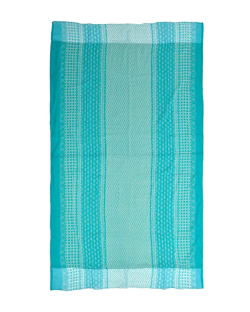 ΠΕΤΣΕΤΑ ΘΑΛΑΣΣΗΣ ΔΙΠΛΗΣ ΟΨΗΣ ΤΥΡΚΟΥΑΖ/ΛΕΥΚΟ 100X180 (100% COTTON)