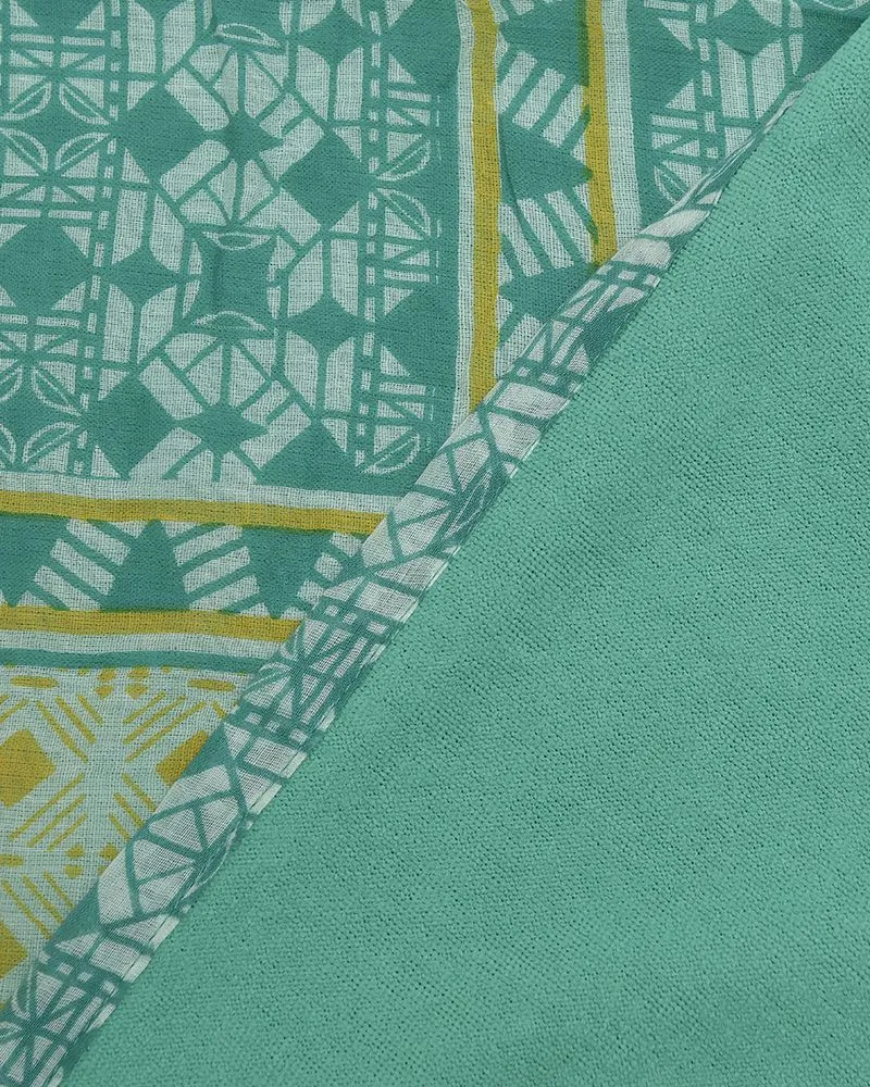 ΠΕΤΣΕΤΑ ΘΑΛΑΣΣΗΣ ΔΙΠΛΗΣ ΟΨΗΣ ΠΡΑΣΙΝΟ/ΛΕΥΚΟ 100X180 (100% COTTON)